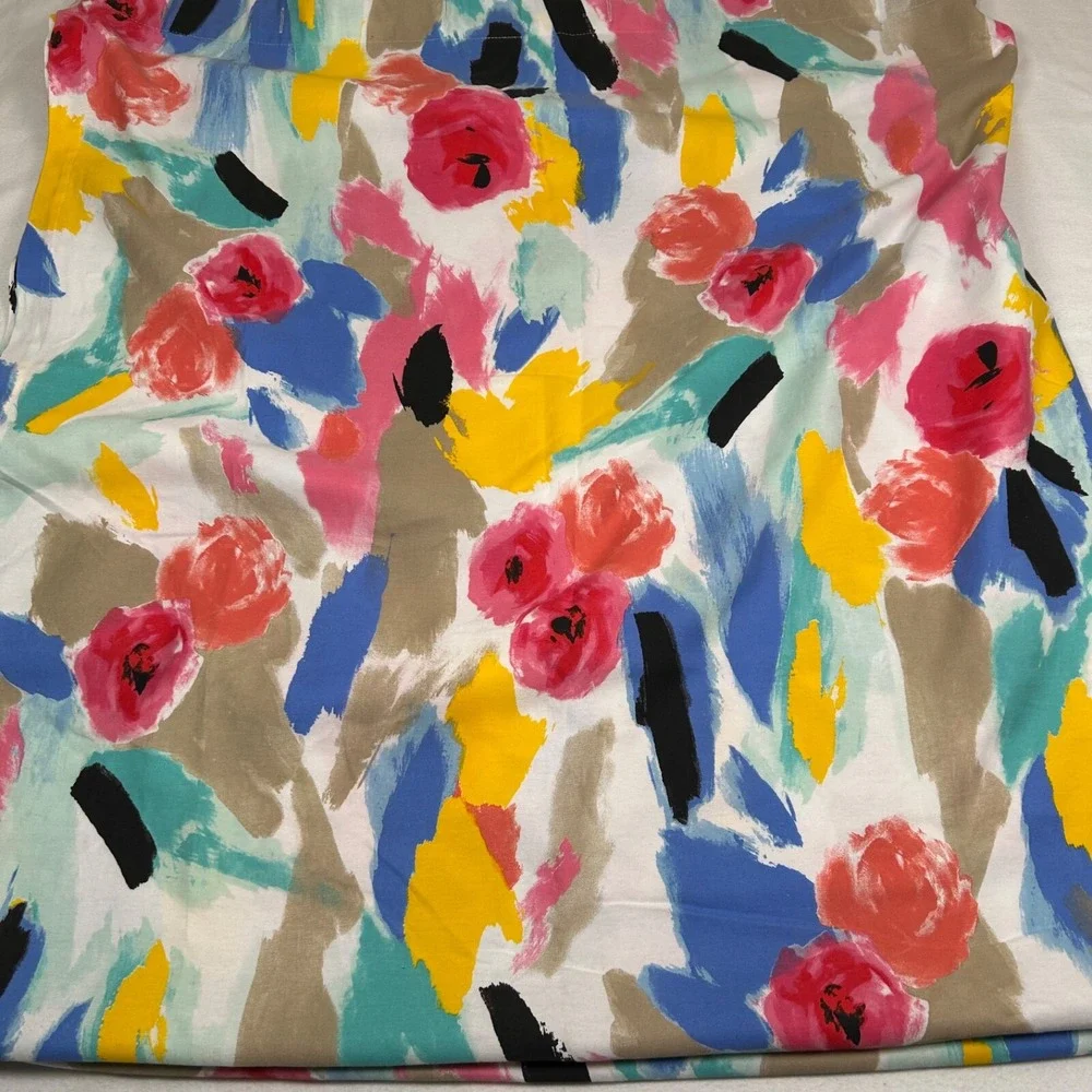 Kate Spade Shower Curtain Spring‎ Floral Watercolor Fabric 68x72 Colorful EUC